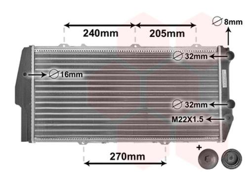 RADIATOR VOOR AUDI 100 C3 1982-1991 443121251K, Auto-onderdelen, Airco en Verwarming, Nieuw, Ophalen of Verzenden