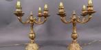 candelabres bronze - opaline - Kandelaber (2) - Brons -