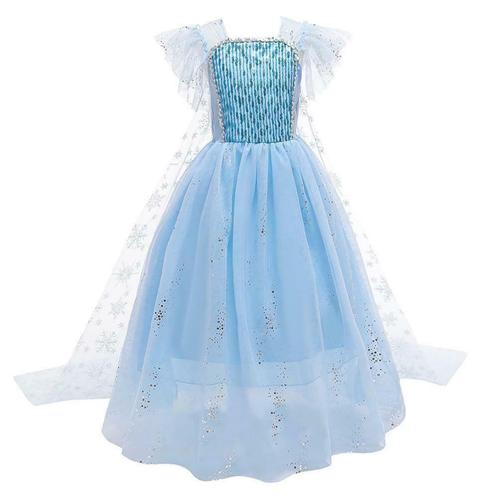Prinsessenjurk - Luxe Elsa jurk blauw, Kinderen en Baby's, Carnavalskleding en Verkleedspullen, Nieuw, Ophalen of Verzenden