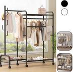 Vrijstaand Kledingrek Metaal –Meerdere Stangen en Opbergplan, Verzenden, Nieuw