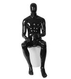 Faceless etalagepop heer zittend glossy zwart GZM03-GB, Zakelijke goederen, Kantoor en Winkelinrichting | Winkel en Inventaris