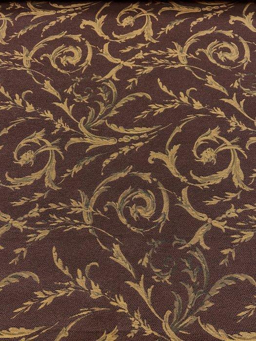 Prestigieus damastweefsel met gouden decoraties op een warme, Antiek en Kunst, Antiek | Kleden en Textiel