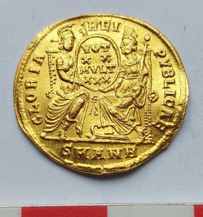 Romeinse Rijk. Constantius II (337-361 n.Chr.). Solidus AD, Postzegels en Munten, Munten | Europa | Niet-Euromunten