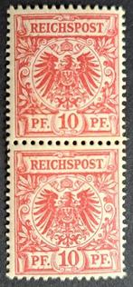 Duitse Rijk 1889 - verticaal paar 10 Pf - getest - Michel, Postzegels en Munten, Postzegels | Europa | Duitsland, Gestempeld