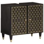 vidaXL Wastafelkast 62x33x58 cm massief mangohout, Huis en Inrichting, Tafels | Kaptafels, Verzenden, Nieuw