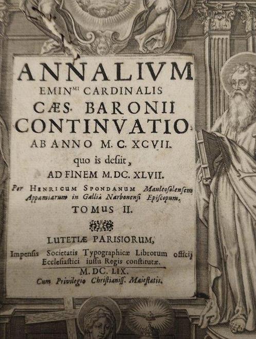 Sponde (Spondanus) - Annalium Ecclesiasticorum .. Baronii, Antiek en Kunst, Antiek | Boeken en Bijbels
