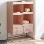 vidaXL buffetkast 68x39x111,5 cm staal roze, Huis en Inrichting, Kasten | Buffetkasten, Verzenden, 100 tot 150 cm, Nieuw, 50 tot 100 cm