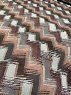 Gobelin meubelstoff uniek ontwerp Zickzack bruin kleur -, Antiek en Kunst, Antiek | Kleden en Textiel