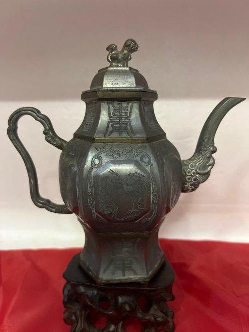 Theepot - Tin, Antiek en Kunst, Antiek | Overige Antiek