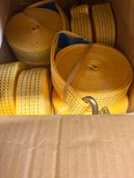 8 gele spanbanden zonder ratelstuk 50mm breed