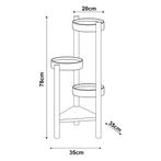 [en.casa] Plantenstandaard Sastamala 78x35x35 cm bamboe en w, Tuin en Terras, Bloembakken en Plantenbakken, Verzenden, Nieuw