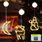 Kerstverlichting Raam Sneeuwpop met Bezem + Maan + Rendier -, Diversen, Kerst, Verzenden, Nieuw