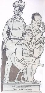 Een Amsterdams monument op spotprent (lijst optie, Lithos), Antiek en Kunst, Verzenden