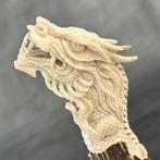 Snijwerk, NO RESERVE PRICE - Stunning dragon head carving, Antiek en Kunst