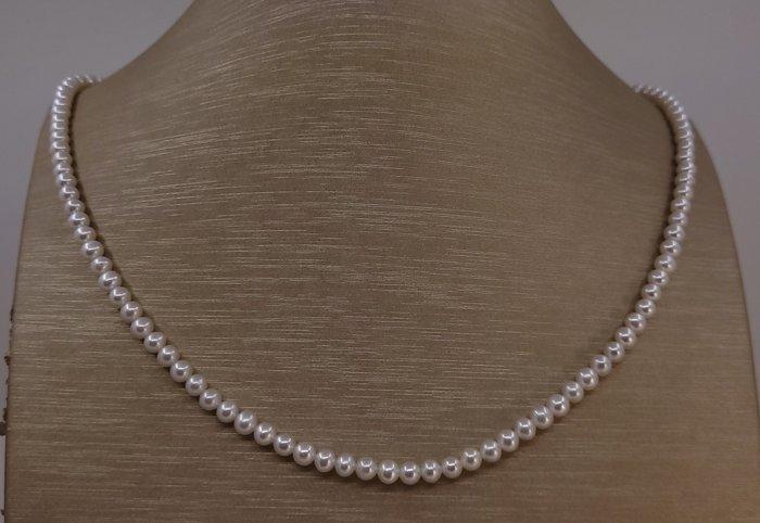 Zonder Minimumprijs - Halsketting 4x4.5mm ronde witte Edison, Sieraden, Tassen en Uiterlijk, Kettingen