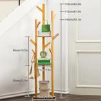 Bamboe Kapstok met 9 Haken – Vrijstaand met 3-Laags Plank, Huis en Inrichting, Woonaccessoires | Kapstokken, Verzenden, Nieuw