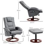 TRUUSK Relaxstoel Massagestoel Met Kruk TV-stoel Met Ligfunc, Huis en Inrichting, Fauteuils, Verzenden, Nieuw