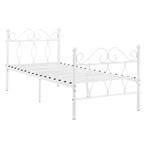 Metalen bedframe Apolda met bedbodem wit 90x200 cm