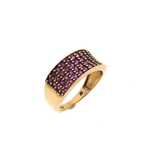 9 Krt. ring met robijn (dames sieraden, dames ring), Sieraden, Tassen en Uiterlijk, Antieke sieraden, Met edelsteen, Goud, Ophalen of Verzenden