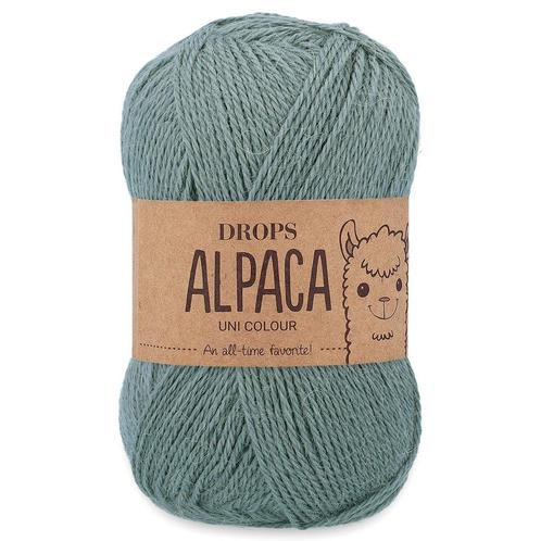 DROPS Alpaca Uni Colour - 7139 mineraalblauw - Wol Garen, Hobby en Vrije tijd, Breien en Haken, Ophalen of Verzenden
