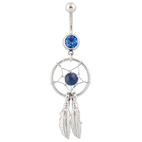 Fako Bijoux® - Navelpiercing - Dreamcatcher - Donkerblauw, Sieraden, Tassen en Uiterlijk, Piercings, Verzenden