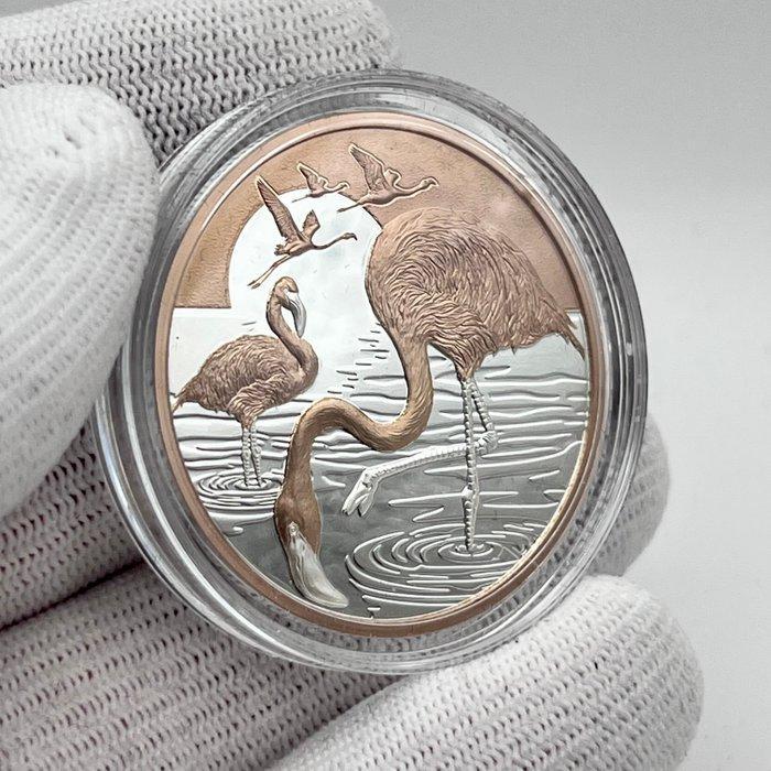 Niue. 1 Dollar 2025 – Flamingos – 1 oz Silver .999 – Proof –, Postzegels en Munten, Munten | Europa | Niet-Euromunten