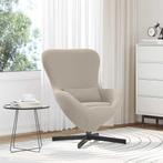 vidaXL Eivormige stoel Lichtgrijs Krullend Wol-achtig Stof, Huis en Inrichting, Fauteuils, Verzenden, Nieuw