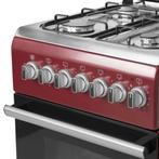 Wiggo WO-E505R(RX) Serie 5 - Gasfornuis - Rood Rvs, Witgoed en Apparatuur, Kookplaten, Verzenden, Nieuw