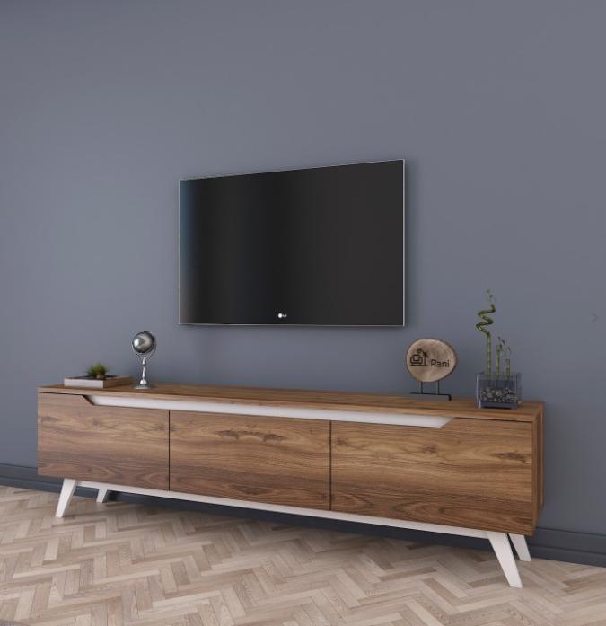 Asir 893RAN3104 TV-kast notenhout van 199 voor 99 BESCHADIGD, Huis en Inrichting, Kasten | Televisiemeubels, 25 tot 50 cm, Nieuw