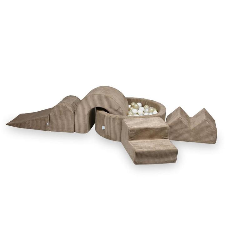 XL speelset van corduroy met ballenbak en 5 foamblokken i..., Kinderen en Baby's, Speelgoed | Educatief en Creatief, Nieuw, Ophalen of Verzenden