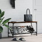vidaXL Schoenenrek 90x30x45 cm bewerkt hout gerookt, Huis en Inrichting, Verzenden, Nieuw