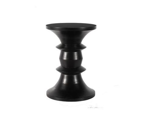 Veiling - Bijzettafel/kruk mango hout black 35x35x50, Huis en Inrichting, Tafels | Bijzettafels, Nieuw
