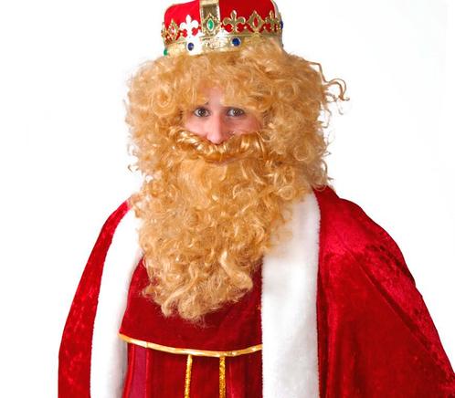Koning Pruik Baard, Hobby en Vrije tijd, Feestartikelen, Nieuw, Verzenden