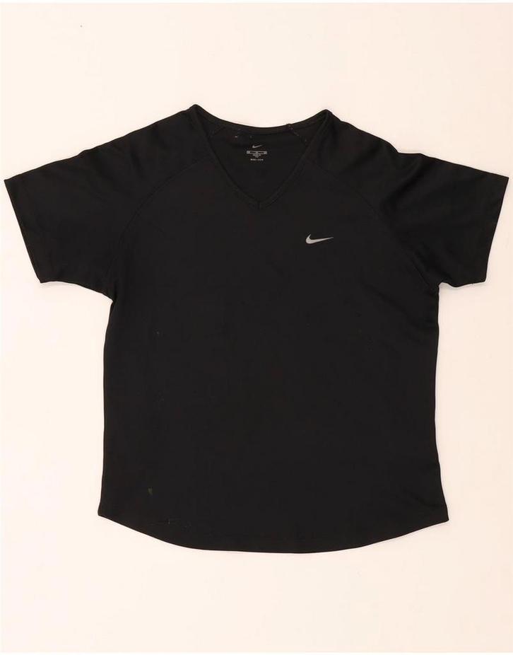 NIKE Womens Dri Fit T-Shirt Top UK 14 Medium Black Polyester, Kleding | Dames, T-shirts, Verzenden