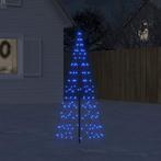 vidaXL LED-kerstboom aan vlaggenmast 200 LEDs 180 cm blauw, Diversen, Kerst, Verzenden, Nieuw