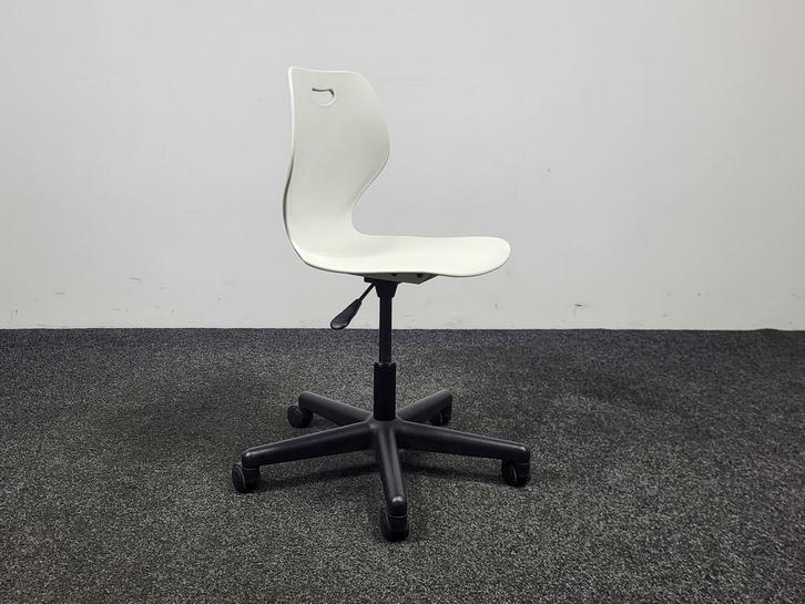 Bureaustoel Wave - Witte Kunststof Zitting, Huis en Inrichting, Bureaustoelen, Bureaustoel, Gebruikt, Ergonomisch, Ophalen of Verzenden