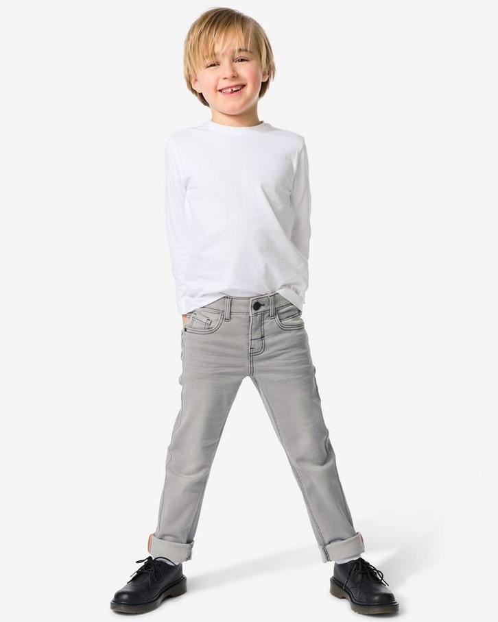 HEMA Kinder broek jogdenim skinny fit grijs, Kinderen en Baby's, Kinderkleding | Overige, Nieuw, Verzenden