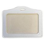 Fako Bijoux® - Badgehouder - PU Leder - Horizontaal - Wit, Verzenden, Nieuw