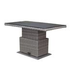 Miami–Florida lounge-diningtafel 140x85xH47-71 cm in hoogte, Tuin en Terras, Tuintafels, Ophalen of Verzenden, Nieuw, Wicker