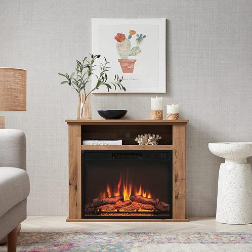 BALDERIA Frida Elektrische Haard - Donker Eiken, Huis en Inrichting, Haarden, Elektrische haard, Nieuw