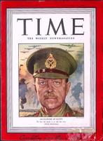 Cover Time Magazine1942 met Generaal Sir Harold Alexander, Verzamelen, Militaria | Tweede Wereldoorlog, Verzenden, Foto of Poster
