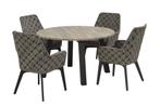 4 Seasons Outdoor Savoy tuinset met Derby tafel teak top Ø, Tuin en Terras, Tuinsets en Loungesets, Ophalen of Verzenden, Nieuw
