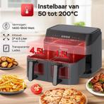 Turbotronic Airfryer XXL DualChef - 9L - 1600W -, Witgoed en Apparatuur, Airfryers, Ophalen of Verzenden, Zo goed als nieuw