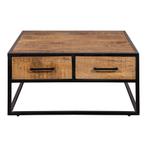 Salontafel Mangohout Lowen 80x80 cm, 50 tot 100 cm, Verzenden, Nieuw, 50 tot 100 cm