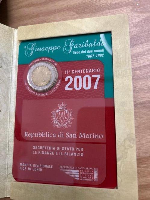 San Marino. 2 Euro 2007 Garibaldi (Zonder Minimumprijs), Postzegels en Munten, Munten | Europa | Euromunten