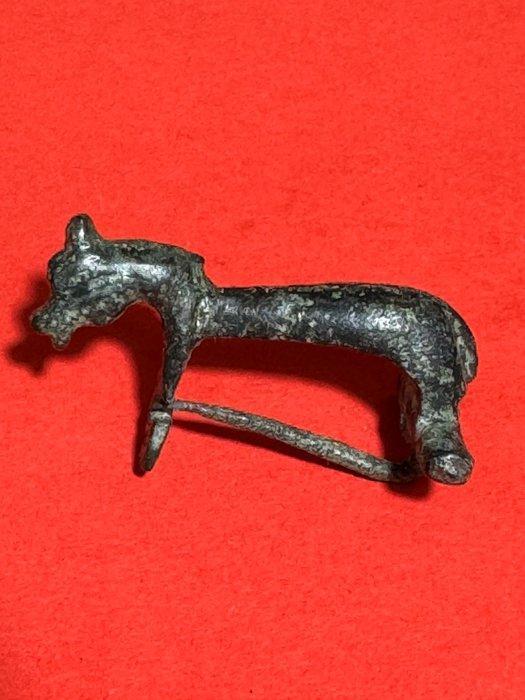 Oud-Romeins Brons Fibula - 20 mm, Sieraden, Tassen en Uiterlijk, Antieke sieraden