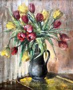 A. Grimberg (XX) - Stlleven met Tulpen