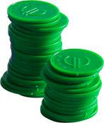 Consumptiemunten - Groen - 100 stuks - Hendi - 665138, Verzenden