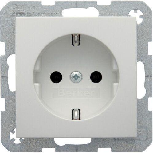 Berker 1V wandcontactdoos met randaarde Polarwit 6147438989, Doe-het-zelf en Verbouw, Elektra en Kabels, Nieuw, Ophalen of Verzenden