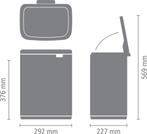 Brabantia Bo Prullenbak - 12 liter - Matt Steel Fingerprint, Huis en Inrichting, Woonaccessoires | Overige, Verzenden, Zo goed als nieuw